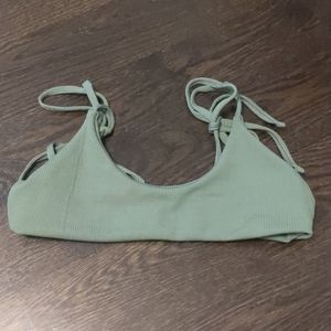 Army green bikini top